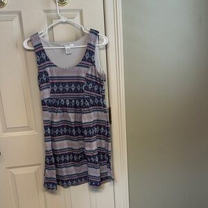 Charlotte Russe Blue and Pink Patterned Dress
